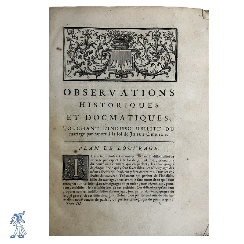 1750 | "Tradition, ou Histoire de l’Église, sur le Sacrement de Mariage" Tome troisième - Imagen 4