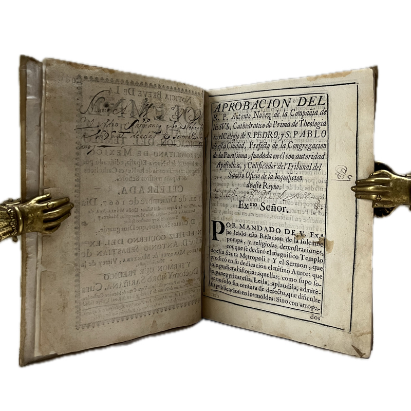 1668. "Noticia Breve de la Solemne , deseada, Última dedicación del Templo Metropolitano de México..." - Image 3