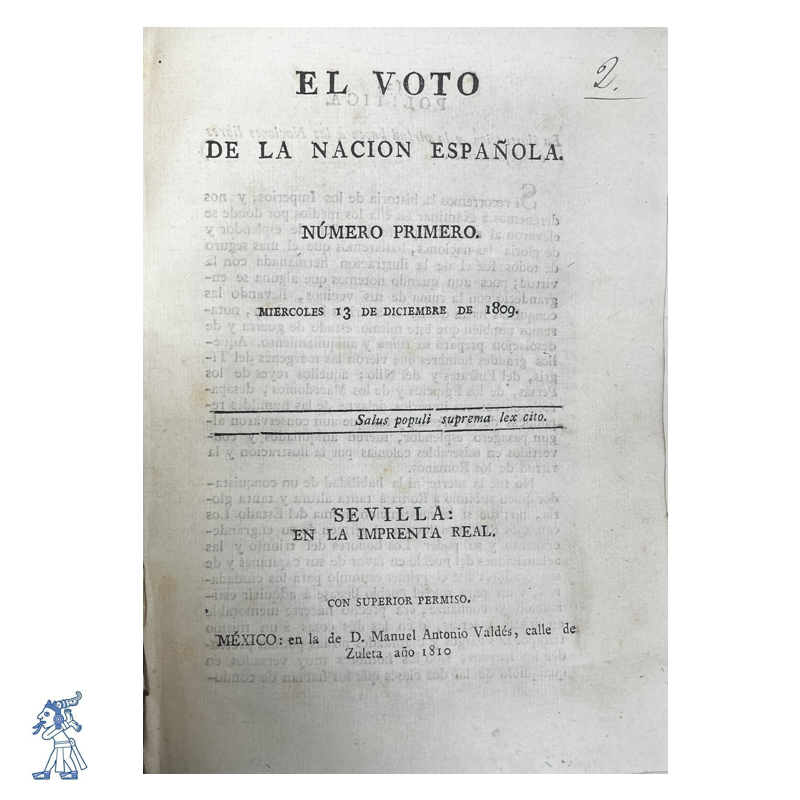 1809 - 1810 | "Recopilación de periódicos políticos españoles reimpresos en México" - Imagen 3