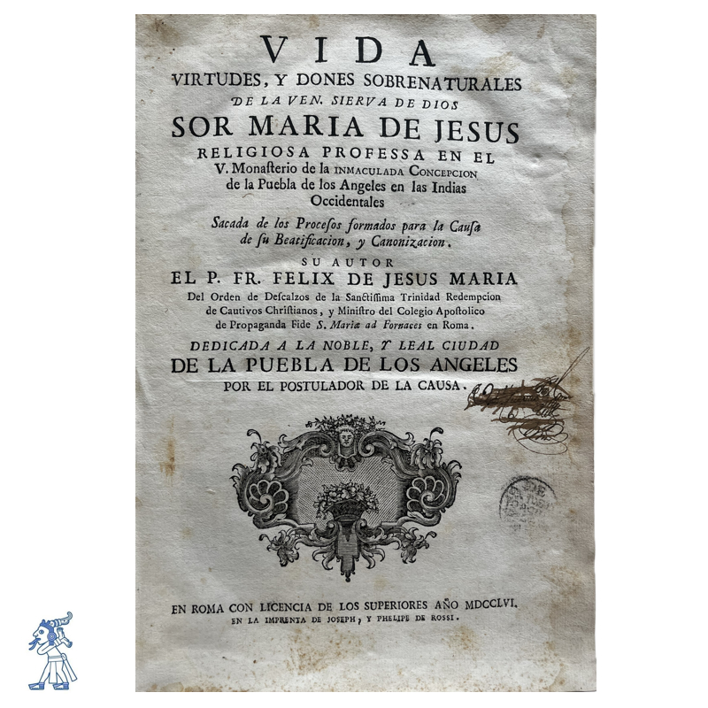 1756 | Félix de Jesús María. "Vida, virtudes y dones sobrenaturales de la ven. sierva de Dios Sor María de Jesús" - Imagen 3